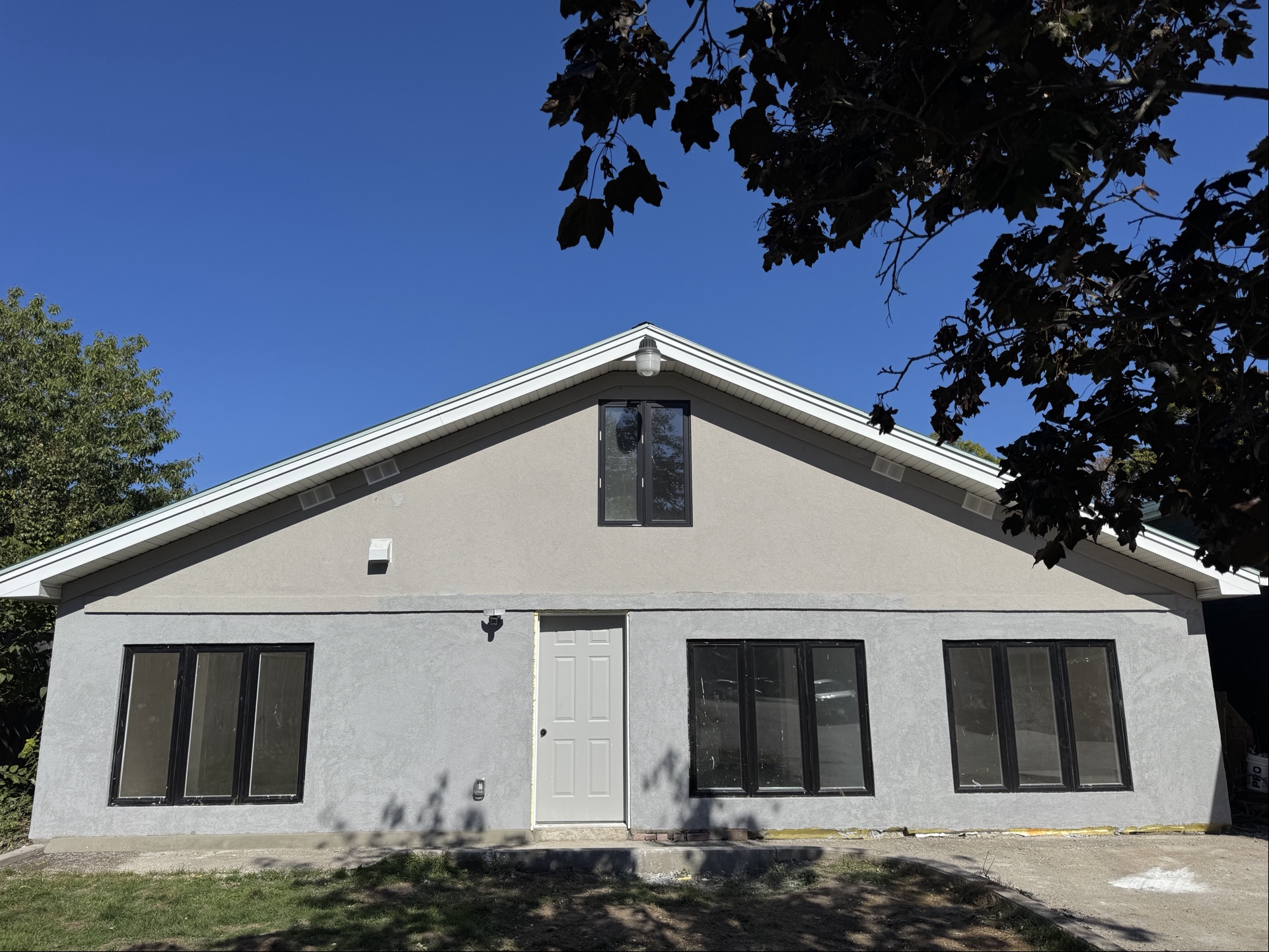 Converted triple garage exterior - garden suite